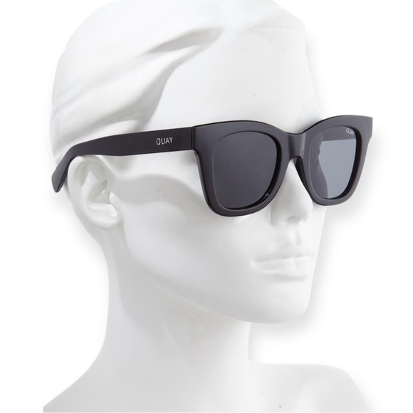 QUAY After Hours Sunglasses Matte Black Frame Smoke Lens Square NWT - Picture 6 of 10